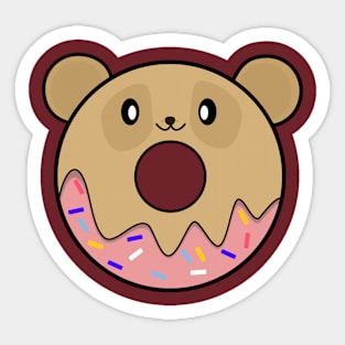 Donut Bear T-Shirt Sticker